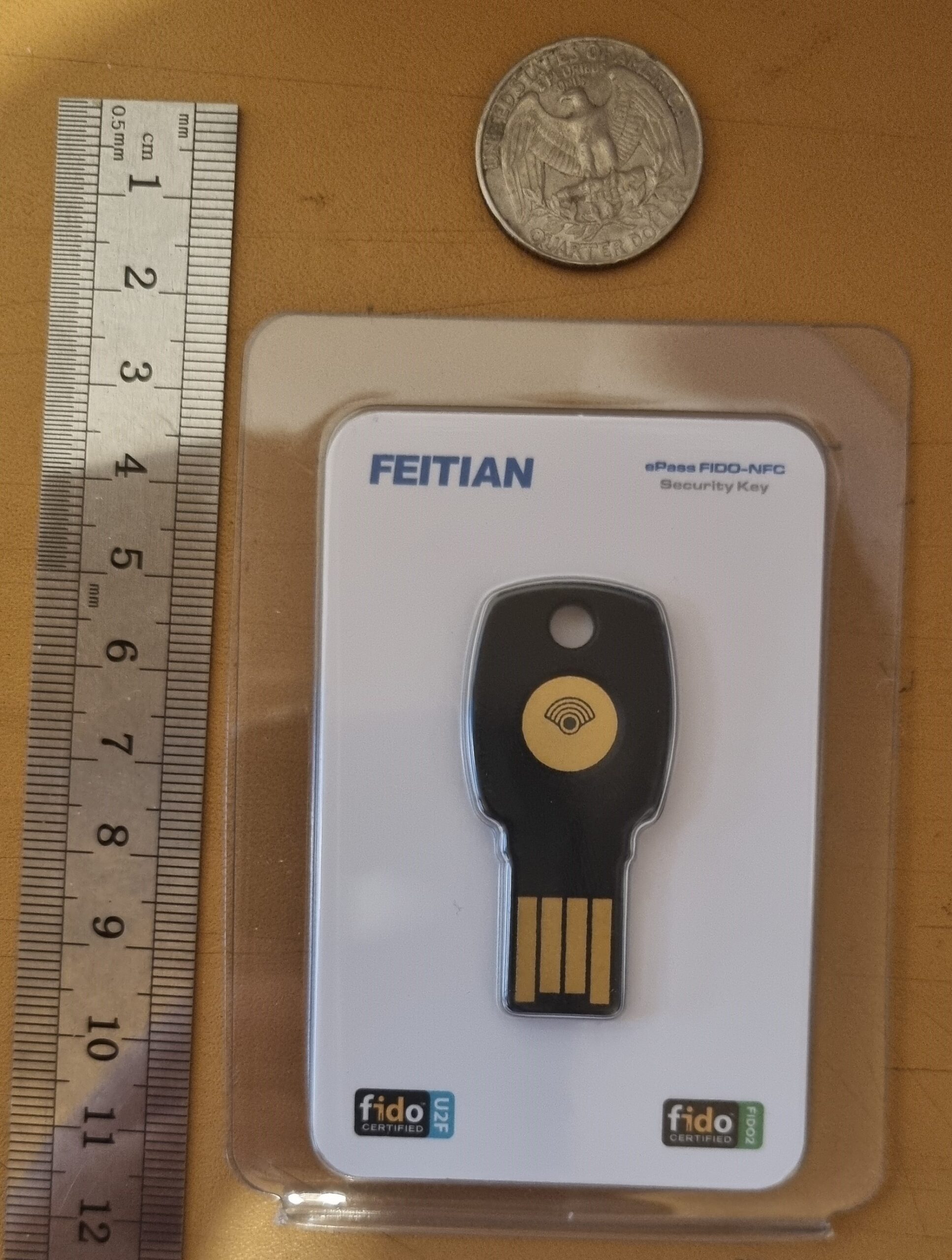 Feitian ePass FIDO2 NFC USB-A öryggislykill – K9