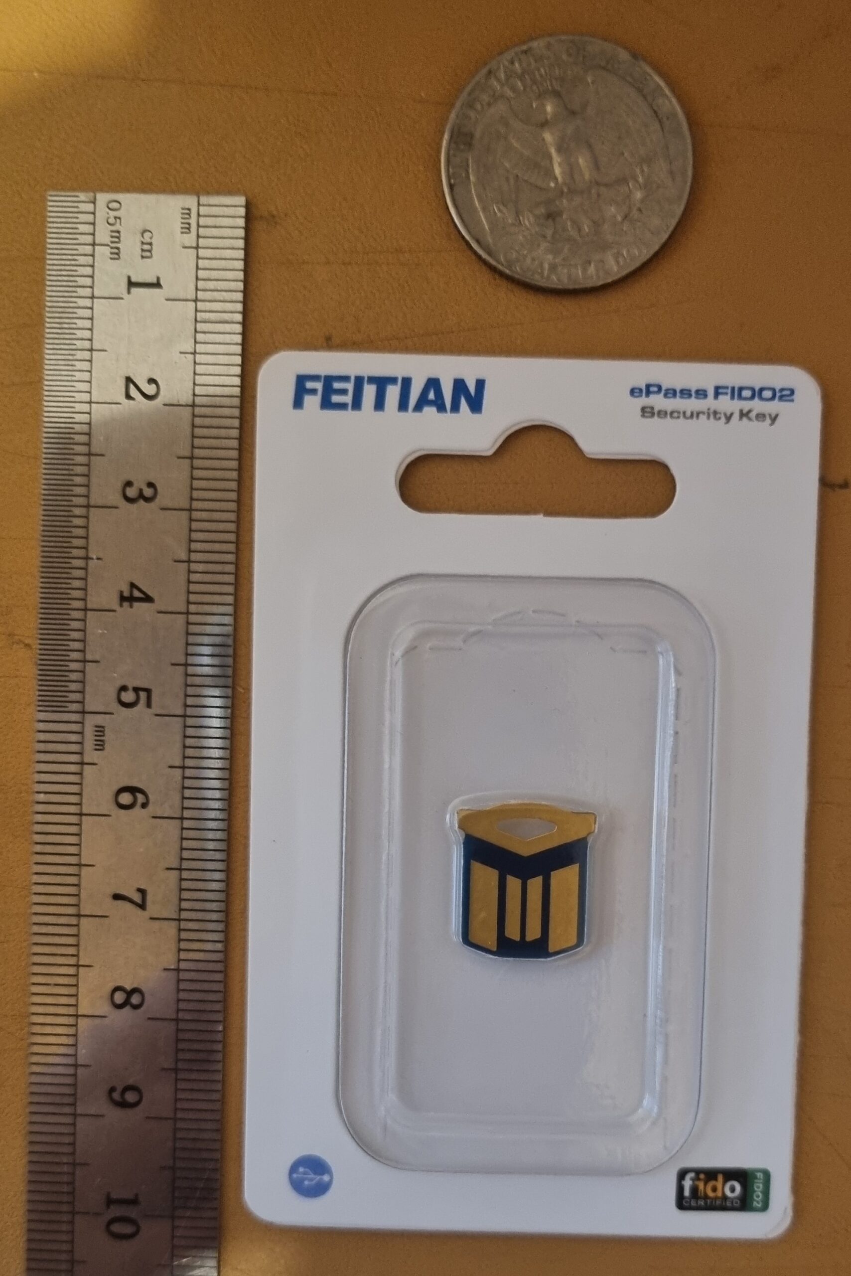 Feitian ePass FIDO2, U2F, USB-A öryggislykill – K10