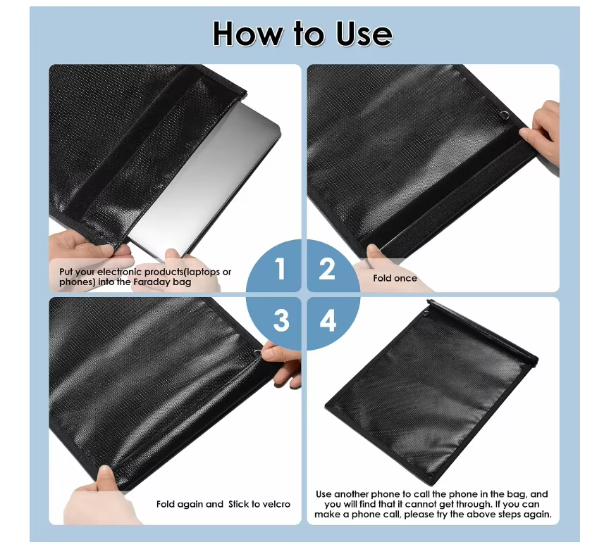 Vatnsfráhrindandi Faraday-töskur