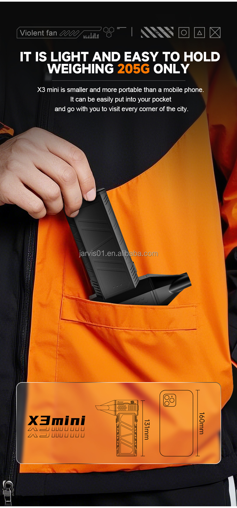 Jarvis X3 Mini Lítil rafdrifin loftdæla - Image 26